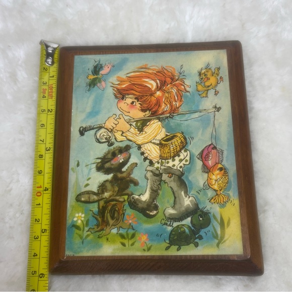 Vintage Homco Little Boy Fishing Picture - Picture 3 of 5